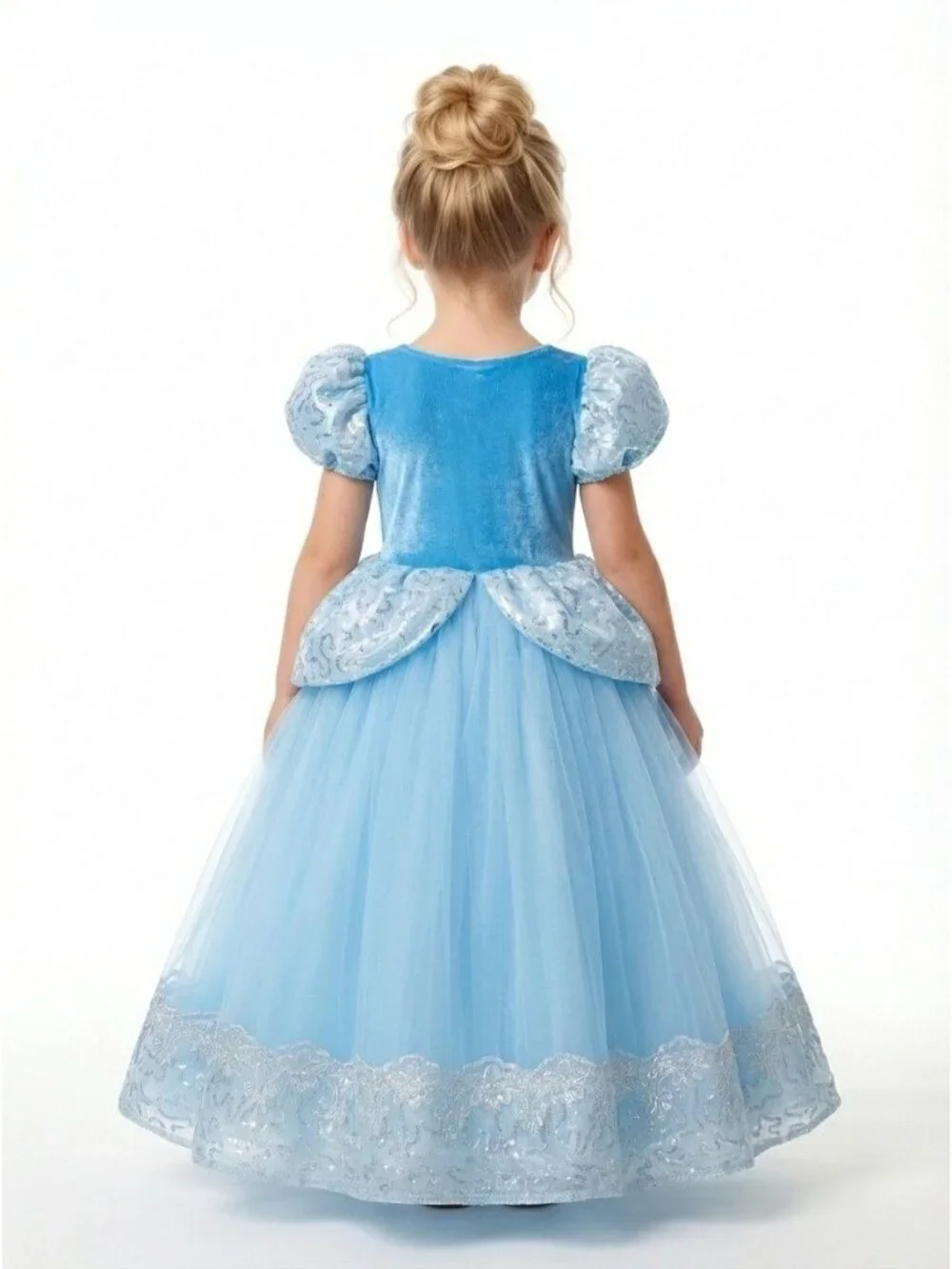 Cinderella Princess Costume Dress Light Blue Ball Gown Birthday Party (Size 6)